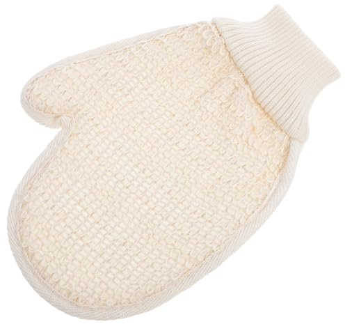 GANAZONO Sisal Peeling duschhandschuhe für Damen und Herren Doppelseitig mit Sanfter Reinigung und Effektiver Hautabschuppung Weiche Langlebige Badehandschuhe für Körperpflege und