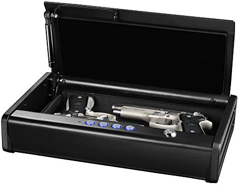 SentrySafe Gun Safe with Digital Keypad Lock, Pistol Safe with Capacity for Two Handguns, Firearm Storage with Bolt Down Kit for Home, Car, QAP2E