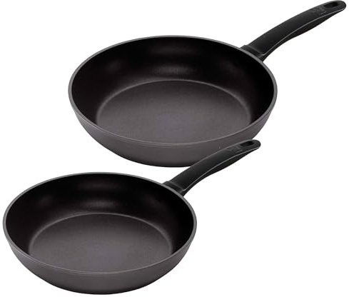 KUHN RIKON, Set juego de 2 Sartenes antiadherentes de aluminio EASY INDUCTION, aptas para vitrocerámicas inducción, Tamaños 28 cm y 24 cm
