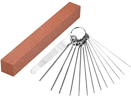 CZ Store Lime per Capotasto Chitarra -✮GARANZIA A VITA✮- 13 Lime in Acciaio Inossidabile da 0,5 mm a 1,5 mm - Lima Sella e Ghiera, Accessori per Corde e Tasti - Kit Manutenzione Strumento a Corda