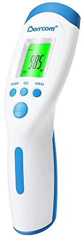 Berrcom Forehead Thermometer for Kids Adults Non Contact Infrared Digital Thermometer Baby with Instant Reading, Fever Alarm, LCD Display, °C/℉ Switch