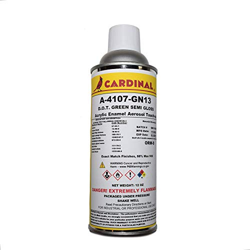 A4107 GN13 DOT GREEN SEMI GLOSS POWDER COATING SPRAY PAINT | Car Parts and Repair Refinishing Clear Coat for Permanent Sealing of Coated Surfaces