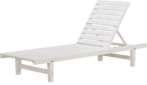 Habitat et Jardin Sonnenliege aus Holz 2er-Set Rawai - Weiß