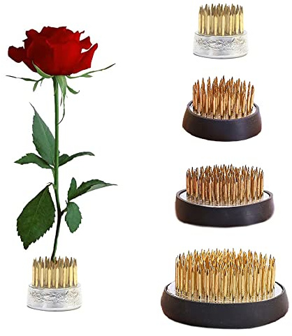 Colrid 4 Stück Blumen Frosch, Ikebana Kenzan, Blumen Igel, Blumenarrangement Runder, 4 Größen, mit Gummidichtung, für Zuhause, Büro, Teestube, Blumenladen, Blumendekoration (2,3cm 3,4cm 4cm 5cm)