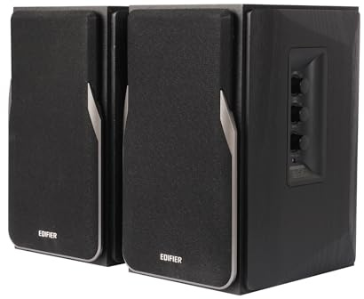 Edifier R1380T Powered Bookshelf Speakers, 2.0 Stereo Active Near Field Monitors, Studio Monitor Speaker, 42 Watts RMS (Black)