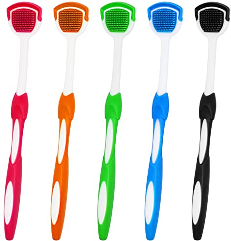Tongue Brush, Tongue Scraper, Tongue Cleaner, Tongue Scraper Brush, Tongue Scraper Cleaner, Tongue Brushes, Helps Fight Bad Breath, 5 Tongue Scrapers, 5 Pack