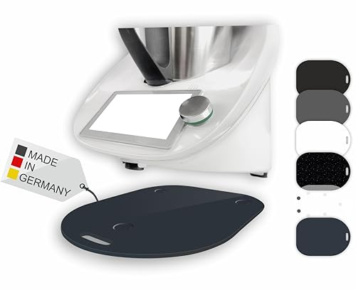 Premium Gleitbrett für den Thermomix - TM5 & TM6- Hochwertiger Gleiter aus Premium Acrylglas - MADE IN GERMANY (Steinoptik Anthrazit)
