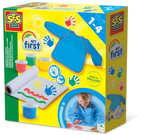 SES Creative My First - Mein erstes Fingerfarbenset mit Bastelschürze