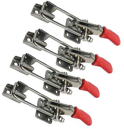 UPKOCH 4pcs Adjustable Toggle Clamps Metal Toggle Latch Clamp for Cabinet Door Catch