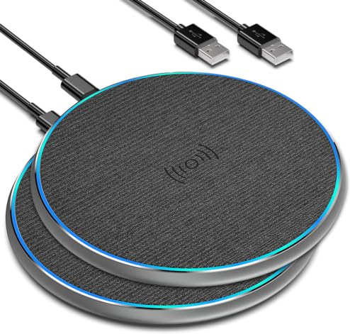 15W Wireless Charger, Eisreho Induktive Ladestation für iPhone 14/13/12/Pro/Max/Plus/Mini/XS/XR, AirPods, Induktions Kabelloses Ladegerät für Samsung Galaxy S23/S22/S21/S20/Note 20, Huawei, Xiaomi