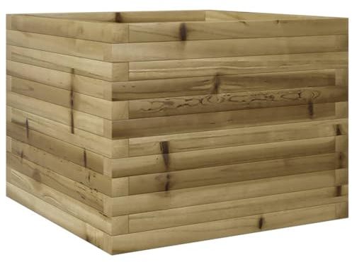 vidaXL Jardinière 60x60x45,5 cm Bois de pin imprégné, jardinière d'extérieur, bac à Fleurs, boîte à Plantes, jardinière de terrasse