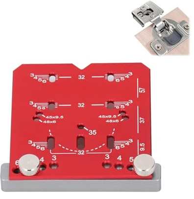 Cabinet Door Hinge Jig Meticuloso 35mm Hinge Jig Aluminum Alloy Concealed Hinge Jig Mounting Jig Positioning Ruler Installation Tool Accurate Locking Hinge Drilling Jig Hole Guide