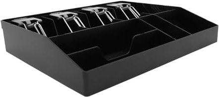 Tofficu Kassenschublade Einsatz Für Bargeldorganisation Fach Unterteilter Geldkasten Mit Metallclip Für Kleine Unternehmen Büros Und Geschäfte Praktischer Geldorganisierer Für Münzen