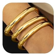 CASSIECA 3Pcs Gold Armreif Damen Armbänder für Frauen Einstellbare Manschette Armband Chunky Stack Schmuck Set Weihnachten Geburtstag Geschenke für Sie