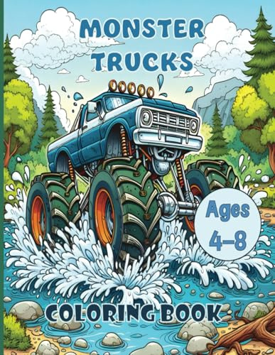 Monster Trucks: 50 Action Packed Adventures to Color