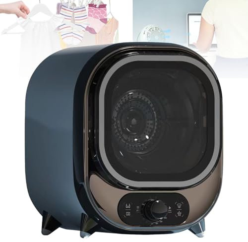 YJKKZQLB Petit sèche-Linge à Condensation Portable, sèche-Linge à Ventilation de 5 kg, essoreuse compacte, capacité de Charge de 0,8 kg, Parfait pour Une Utilisation sur comptoir ou au Mur, bleu2