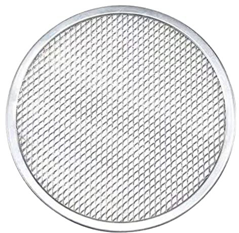 BUGUUYO Bandeja de Aluminio para Pizza Redonda Plato Antiadherente Utensilio de Cocina para Hornear Pizza para Preparación de Alimentos Rápida