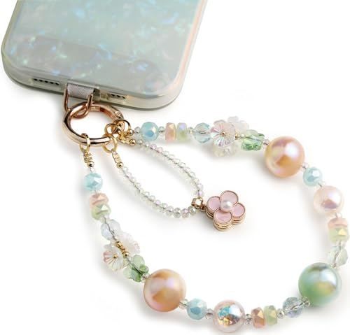 POSADINA Phone Charm for Women, Anti-Theft Phone Wrist Strap, Hands-Free & Detachable Cellphone Lanyard Chain with Tether Tab