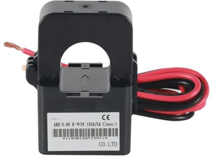 FTMRBOQI Transformadores de Corriente con Pinza de diseño toroidal de 24 mm, 120 A/40 mA(Ratio 200 to 5A)