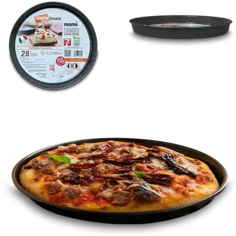 ARCA, Teglia Diametro 28 cm per Forno, Antiaderente e Adatta alla Lavastoviglie, Ideale per Pizza, Focacce e Altre Ricette, in Alluminio, Made in Italy