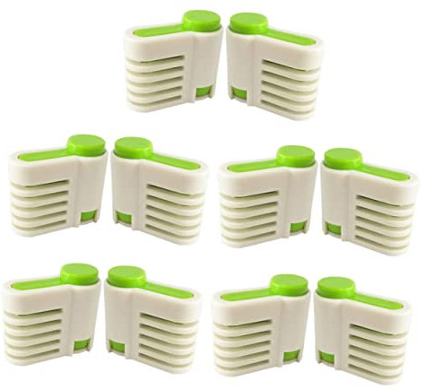 FUNOMOCYA 5 Paia Affettatrice per Torte Regolabile Strati Strumento Taglio per Cake e Toast Guida Fissaggio per Fette Uniformi Facile da Usare