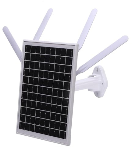 Asixxsix Módem Router 4g LTE con Alimentación Solar De 12 W, Amplificador WiFi 6 Solar para Exteriores con Ranura para Tarjeta Sim Alcance De 150 M Batería Integrada De 18 000 Mah (Antenas Negras)