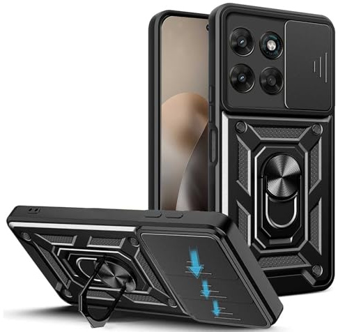 JDXHFF Negro Funda para Motorola Moto G77 5G / Moto G67 5G (6.78) Carcasa