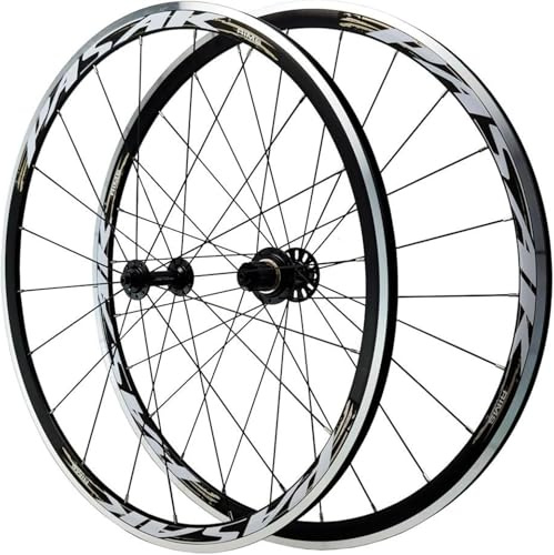 Gray,Par vägcykel 700C hjul med C/V/fälgbroms på 30 mm djup aluminiumlegering dubbla väggar fälgar för 8 till 12 växlar nav QR-100/130 mm