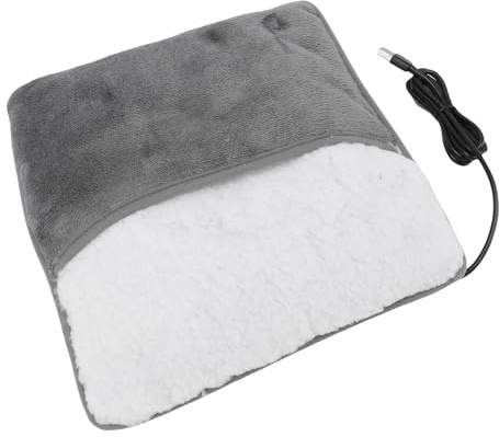 Generic Elektrisches Fußheizkissen, Weiches Fleece, USB-betriebener Fußwärmer für Zuhause, Büro und Reisen, 26,9 X 26,9 Cm