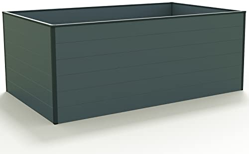 GFP Hochbeet Kräuter-Gemüse-Beet Aluminium Christina - 195x119x77cm - anthrazit