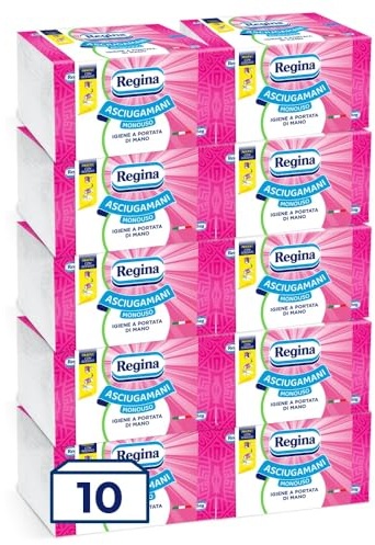 Regina Disposable Towels – Pack of 100 Services, Disposable Towels Practical and Hygienic, 100% FSC Cellulose, Biodegradable, Dispenser Pack