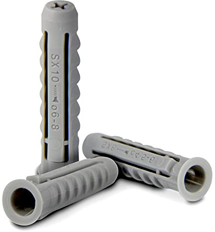 PROTECH 5 Stück Spreizdübel SX Fischerdübel SX 4 mm mit 4-fach-Spreizung Dübel Nylondübel Universaldübel