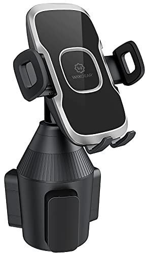 WixGear Cup Holder Phone Mount with Adjustable Neck, Cellphone Holder for Car, Upgraded Cup Phone Holder for Car, Compatible with iPhone, Samsung, Google, Expandable Side Arm, Sturdy Base