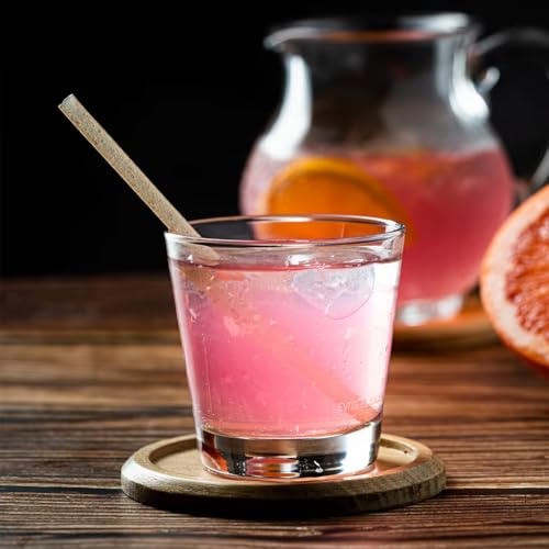 Lot de 3000 pailles à cocktail en agave biodégradable et réutilisable - 15 x 0.6cm