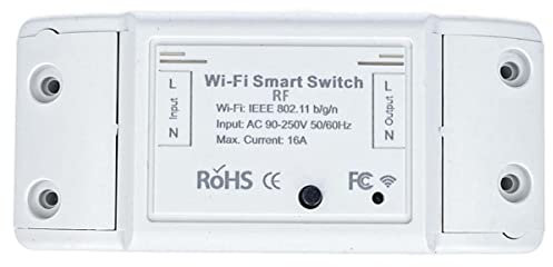 LEDLUX Interruttore intelligente, interruttore Wi-Fi, 220 V, Smart Switch Wi-Fi, compatibile con Alexa e Google Home (WIFI + RF 10A)