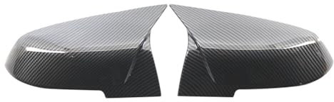 Auto Außenspiegel Abdeckung,Asudaro 1Paar Auto Spiegelkappen Seitenrückspiegelabdeckung Horn Spiegelgehäuse Rückspiegel Aufkleber Kompatibel mitF20 F21 F23 F30 F31 F32 F33 F34 F36,Kohlefaser schwarz