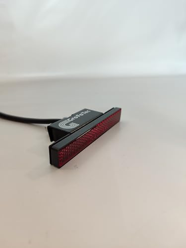 GroFaTec SET - Mini LED Kennzeichenbeleuchtung Reflektorhalter oben Motorrad Roller Quad 12V für KTM Yamaha Suzuki Honda HQV Supermoto Leuchtdiode kennzeichenhalter kennzeichenträger Heckumbau
