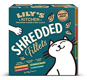 Lily's Kitchen Shredded Fillets Variety Pack Wet Cat Food Tins - 8 x 70g