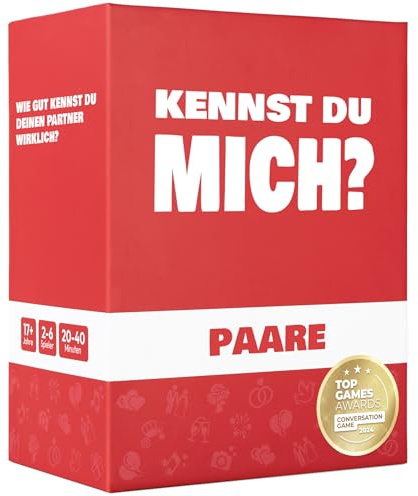 The World Game | Kennst du Mich Paare - Wie gut kennst du deinen Partner - Fragenspiel und Kartenspiel für Paare auf Deutsch, 150 Fragen, für 2-6 Spieler, Idee für Valentinstag oder Jahrestag