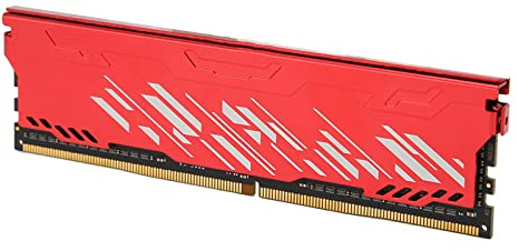4GB DDR4 RAM, 2666MHz 21300 Bandwidth, Fast Heat Sink, Red Metal Case, Cl 19 19 19 43, Gaming RAM, Upgrade Desktop Memory Kit for Computer Chassis