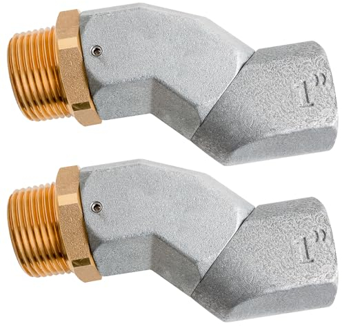 2,5 cm NPT Kraftstoffschlauchdüse, Drehgelenk-Set, Multi-Plane, 360 Grad drehbarer Anschluss für Kraftstoffdüse, Kraftstoff-Transferpumpe – 2,5 cm Kraftstoffschlauch, Drehgelenk für Kraftstofftank,