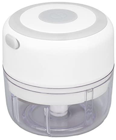 Elektrisk Vitlökshackare, Mini-USB Uppladdningsbar 100 Ml Manuell Vitlökskvarn (Vit)