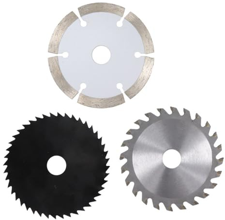 3 Pieces Circular Saw Blade, 85mm Mini HSS Diamond Carbide Blade Rotary Tool for Cutting Metal Wood