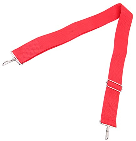 Roter Schnarrtrommelgurt Wg02 mit Metallhaken aus Nylon | Verstellbare Länge, für Snare Drum und Bougarabou, für Kinder und Erwachsene