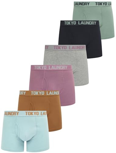 Tokyo Laundry Men's (6 Pack) Stretch Cotton Gift Box Boxer Shorts Set