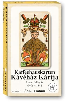 Piatnik Ungarische Kaffeehauskarten, Braun und Beige, Breite: 7 cm, Länge: 12.1 cm