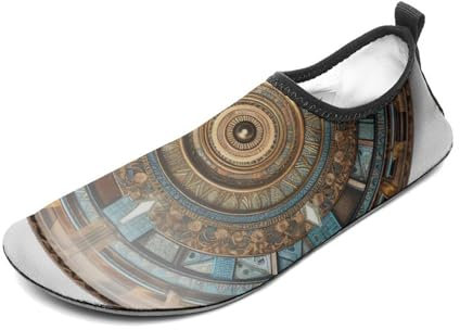 Wasserschuhe für Damen und Herren, schnelltrocknend, Aqua-Socken, Barfußschuhe, braun, rund, Sport, Strand, Schwimmschuhe, Stil:, 38/39 EU
