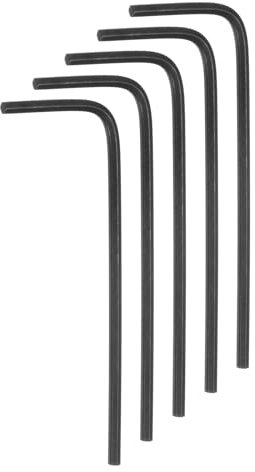 QUARKZMAN 5 Piezas de Llave Hexagonal 1/16 L-Shape de Acero Cromado Vanadio para Reparación en el Hogar, Color Negro