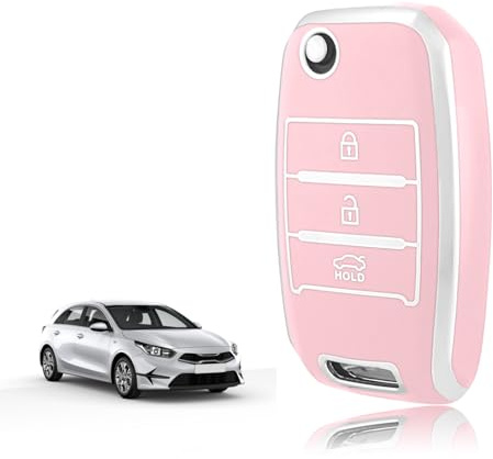 TOOMUME Funda Llave Coche para Kia Picanto Sportage Rio Ceed Stonic Venga | Silicona Suave, Antigolpes, Anticaídas, Antiarañazos, Carcasa Protectora Llave para Sorento Soul Carens Niro Optima Stinger
