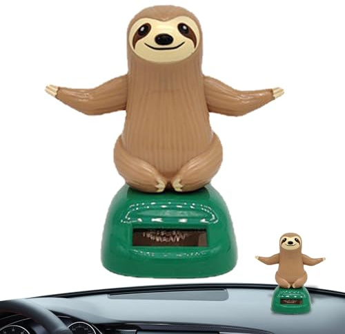 Solar Powered Dancing - Solar , Funny Swinging Animal Dancer | Eco Friendly Toy Decoration, Solar Nodder Sloth Shaking Cute Sloth Decoration Nodding Animal Figures Statue